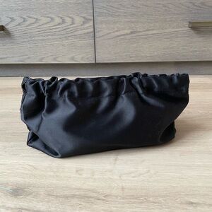 Black Satin Clutch with Magnetic Closure